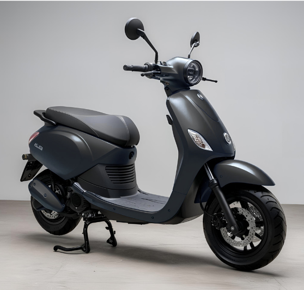 a2 sınıfı siyah scooter motosiklet